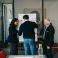 Joahnnes, Vera und Willy Schley vor einem Flipchart