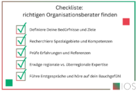 Grafik Checkliste passenden Organisationsberater
